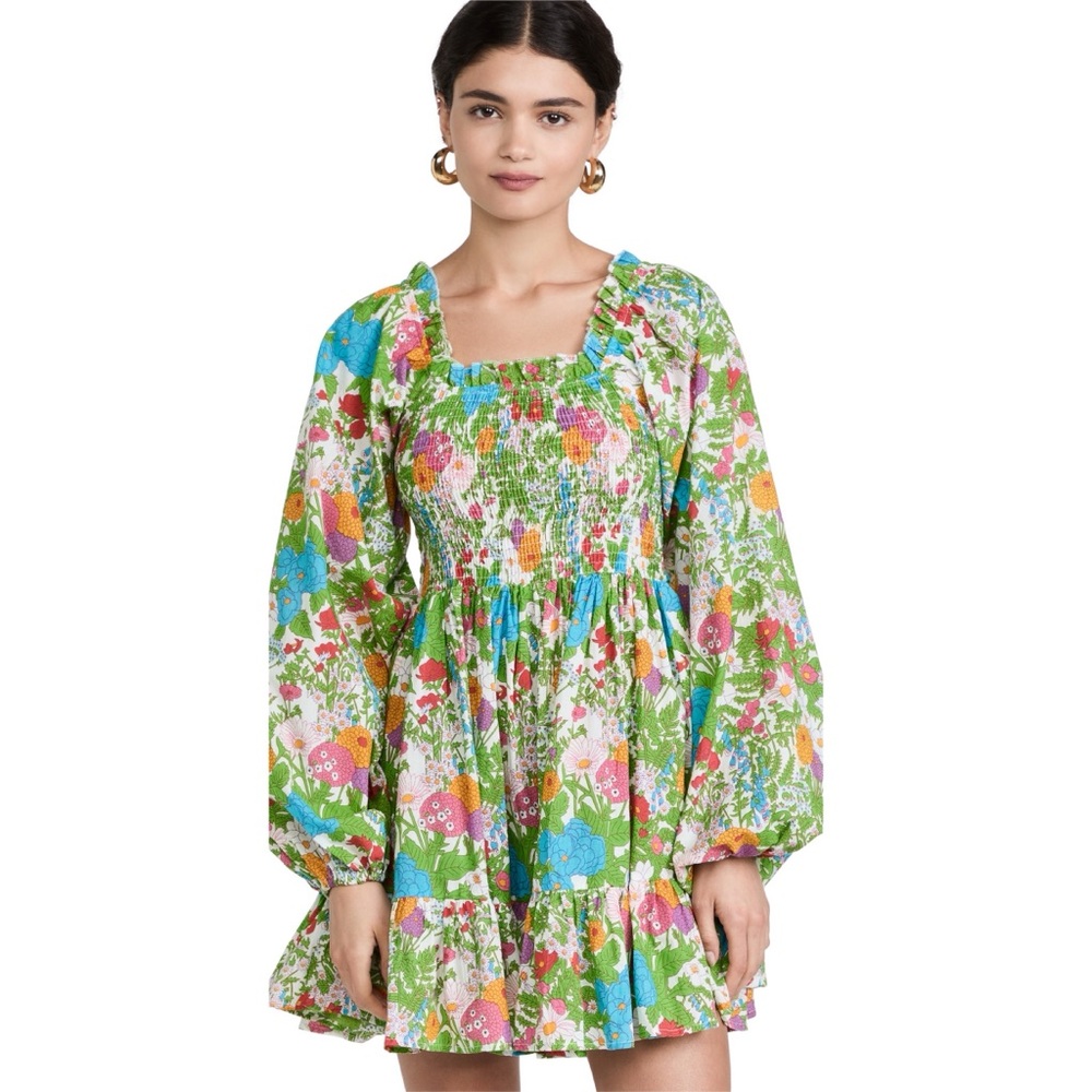 Mille Calista Mini Dress in Summer Garden Smocked Floral Dress - Picture 3 of 10